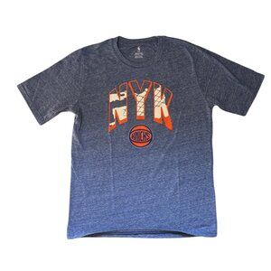 New York Knicks Heather Blue NBA Basketball YXL 18/20 Tshirt - EUC